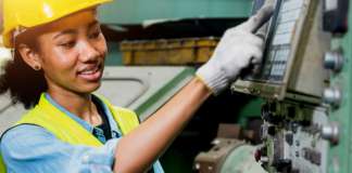 Vacancy: Assistant Engineer engineer industry African young woman worker working and check on machine in factory